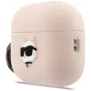 Karl Lagerfeld siliconen Choupette Head 3D-hoesje voor AirPods Pro 3, roze