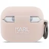 Karl Lagerfeld siliconen Choupette Head 3D-hoesje voor AirPods Pro 3, roze