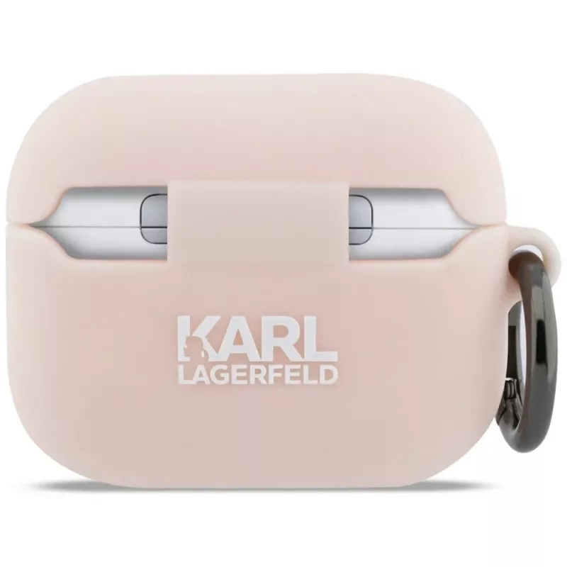 Karl Lagerfeld siliconen Choupette Head 3D-hoesje voor AirPods Pro 3, roze