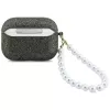 Guess Glitter Pearl Strap-hoesje voor AirPods Pro 3, kaki
