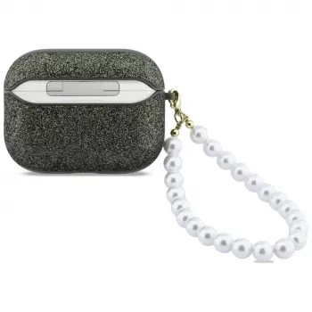 Guess Glitter Pearl Strap-hoesje voor AirPods Pro 3, kaki