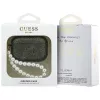 Guess Glitter Pearl Strap-hoesje voor AirPods Pro 3, kaki