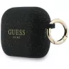 Guess siliconen Glitter Ring-hoesje voor AirPods Pro 3, zwart