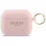 Guess siliconen Glitter Ring-hoesje voor AirPods Pro 3, roze