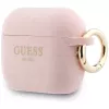 Guess siliconen Glitter Ring-hoesje voor AirPods Pro 3, roze