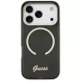 Guess IML Script Metal MagSafe-hoesje voor Apple iPhone 17, zwart