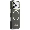 Guess IML Script Metal MagSafe-hoesje voor iPhone 17 Pro, zwart