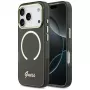 Guess IML Script Metal MagSafe-hoesje voor iPhone 17 Pro Max, zwart