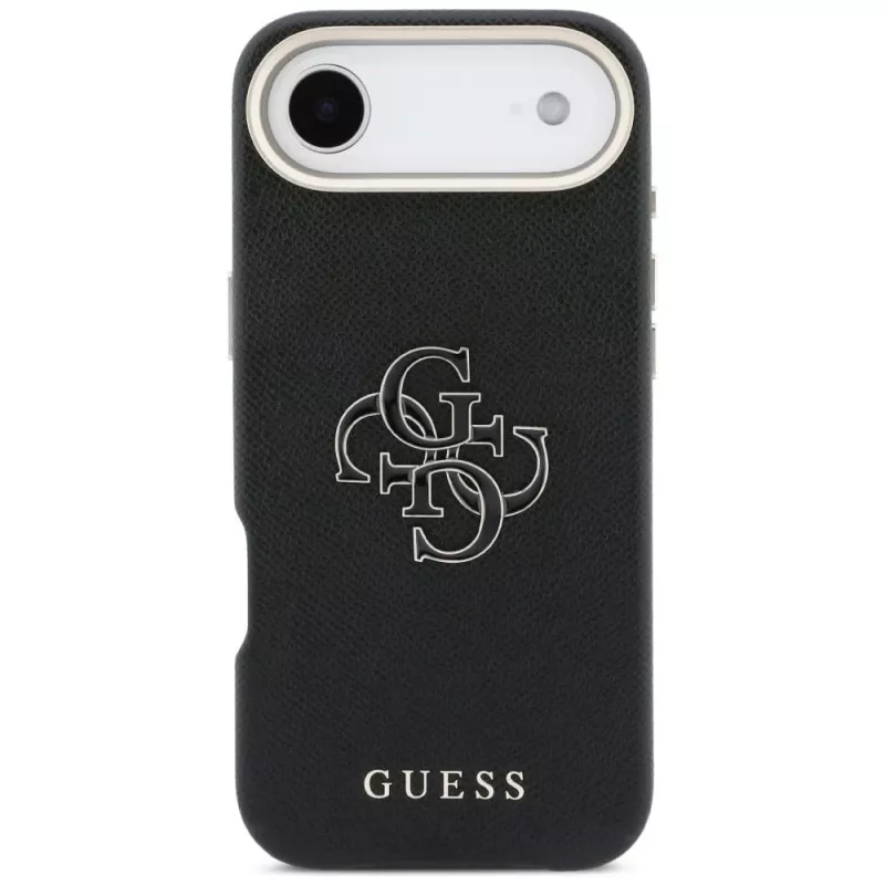 Guess FW Resin Logo-hoesje voor iPhone Air, zwart
