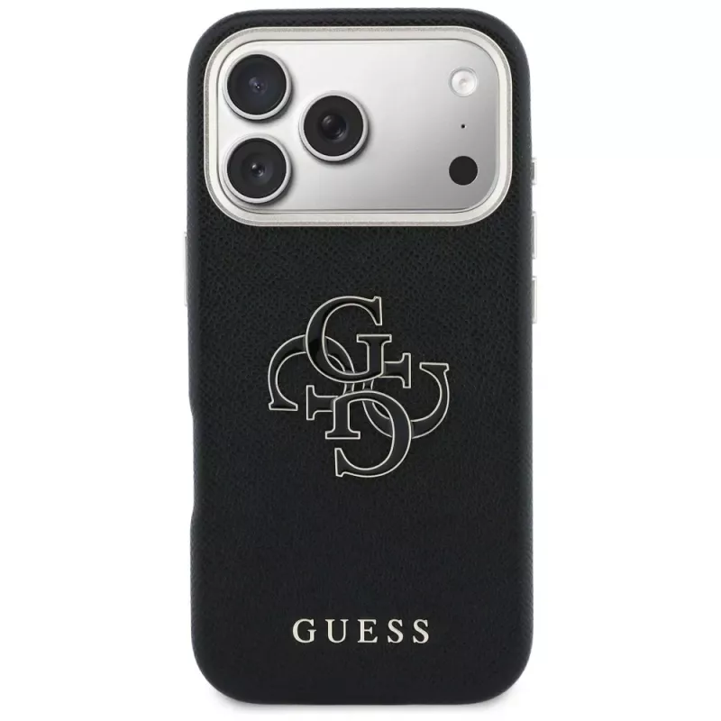 Guess FW Resin Logo backcover voor Apple iPhone 17 Pro, zwart