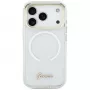 Guess IML Gradient Script Metal MagSafe-hoesje voor Apple iPhone 17, wit
