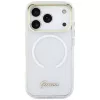 Guess IML Gradient Script Metal MagSafe-hoesje voor Apple iPhone 17 Pro, wit