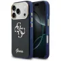 Guess IML 4G Script Metal-hoesje voor Apple iPhone 17 Pro - blauw