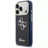 Guess IML 4G Script Metal-hoesje voor Apple iPhone 17 Pro - blauw