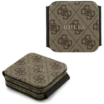 Guess 4G draadloze oplader - 3-in-1 MagSafe-laadstation voor iPhone, AirPods en Apple Watch 15W (bruin)