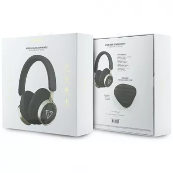 Guess 4G Triangle Logo draadloze Bluetooth 5.4 over-ear hoofdtelefoon met ENC, zwart