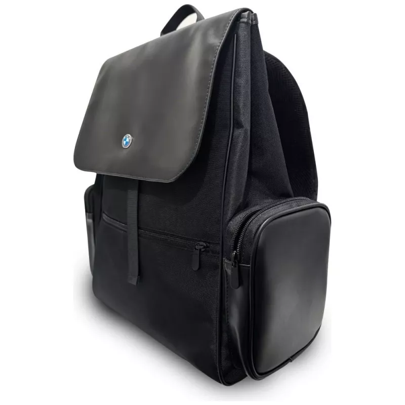 BMW Side Pockets Metal Logo 15 laptoprugzak zwart