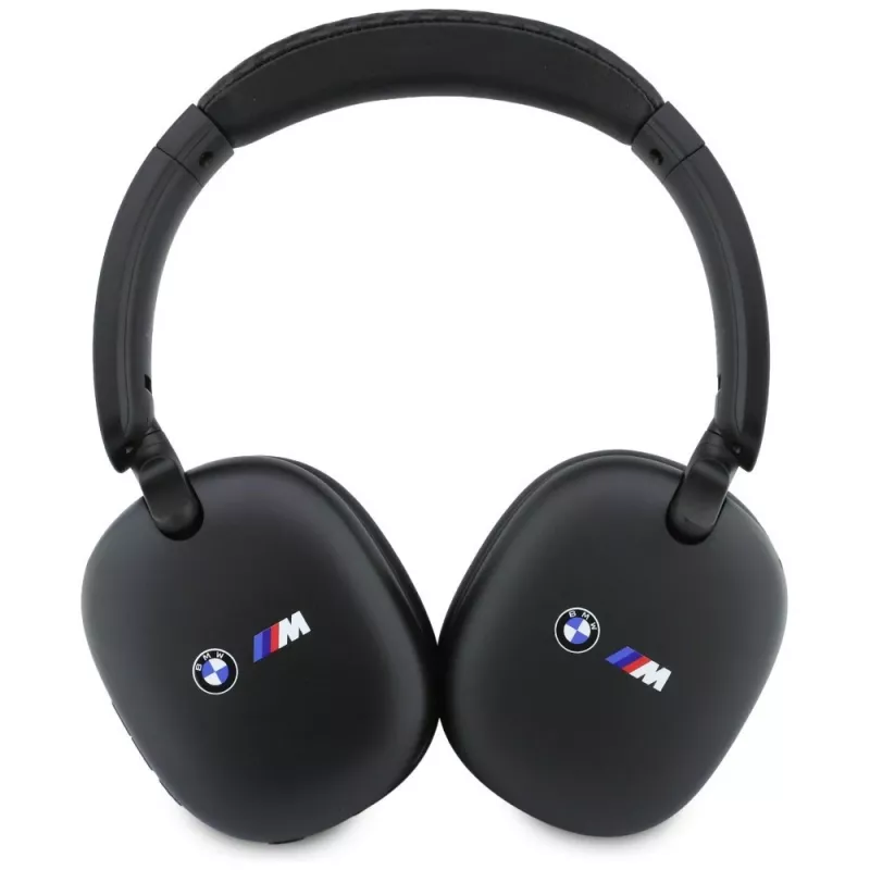 BMW over-ear Bluetooth-hoofdtelefoon met opgedrukte logo's, zwart