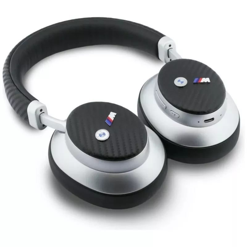 BMW M Carbon Metal Logo Bluetooth ENC over-ear hoofdtelefoon zilver