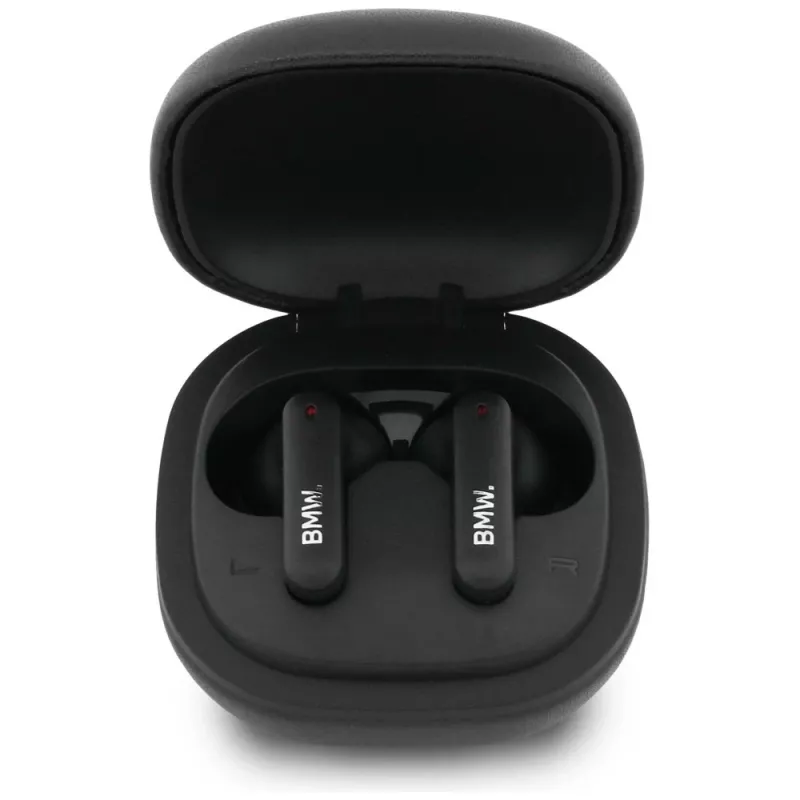 BMW LeatherMetal Logo ENC TWS Bluetooth 5.3-oordopjes zwart