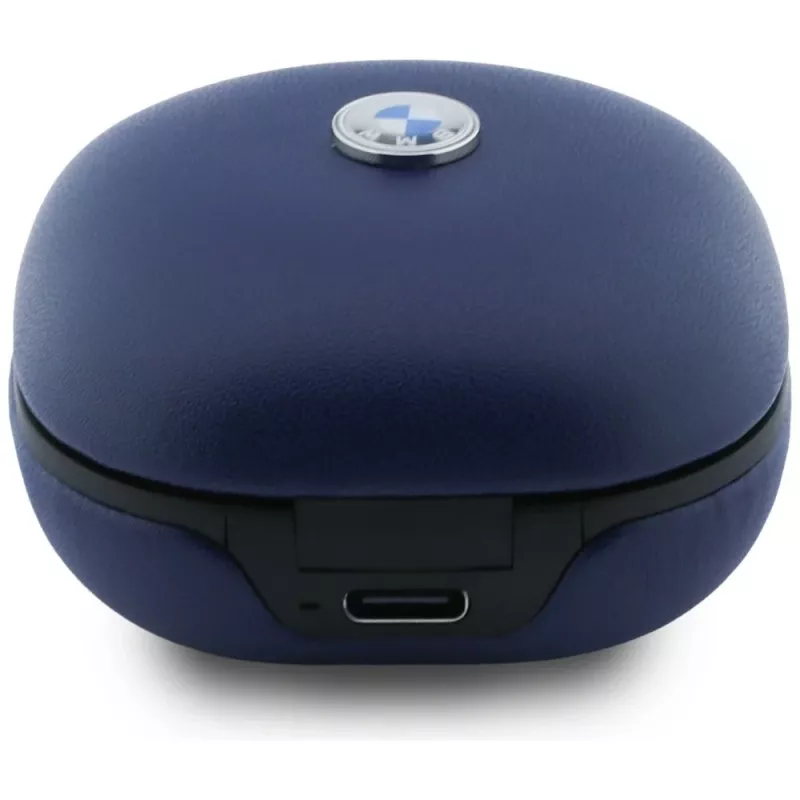 BMW LeatherMetal Logo ENC TWS Bluetooth oordopjes marineblauw