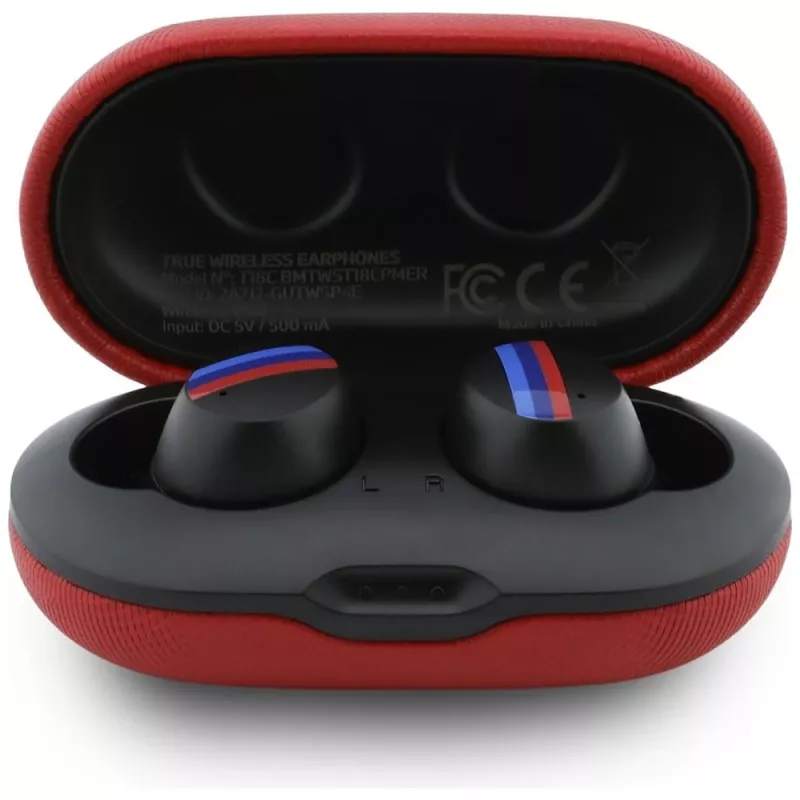 BMW M Metal Logo TWS Bluetooth-oordopjes met ENC, rood