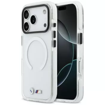 BMW M IML Shockproof Metal Logo MagSafe-hoesje voor iPhone 17 Pro Max transparant