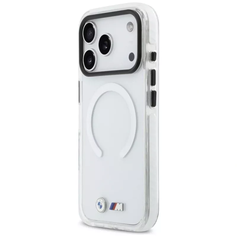 BMW M IML Shockproof Metal Logo MagSafe-hoesje voor iPhone 17 Pro Max transparant