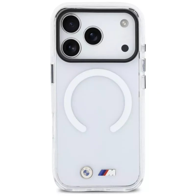 BMW M IML Shockproof Metal Logo MagSafe-hoesje voor iPhone 17 Pro Max transparant