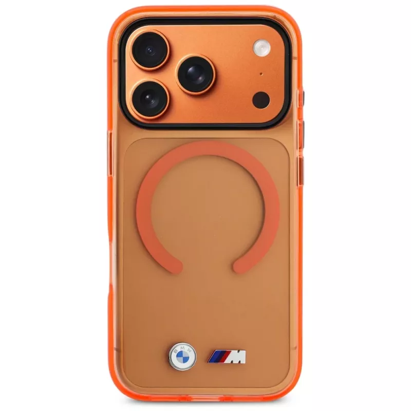 BMW M IML Metal Logos MagSafe-hoesje voor iPhone 17 Pro Max, oranje