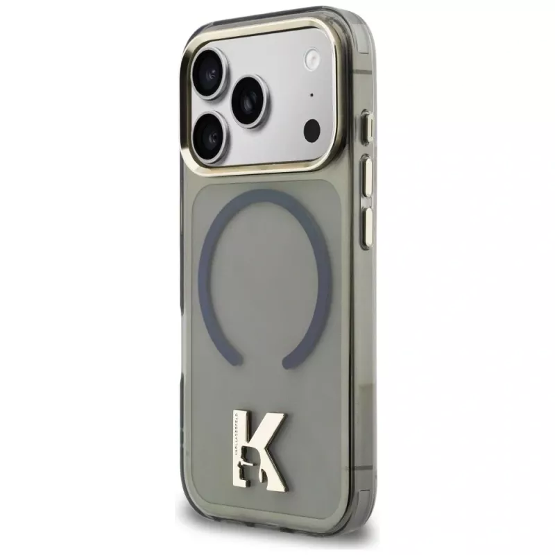 KARL LAGERFELD IML K Head Logo MagSafe-hoesje voor iPhone 17 Pro, zwart