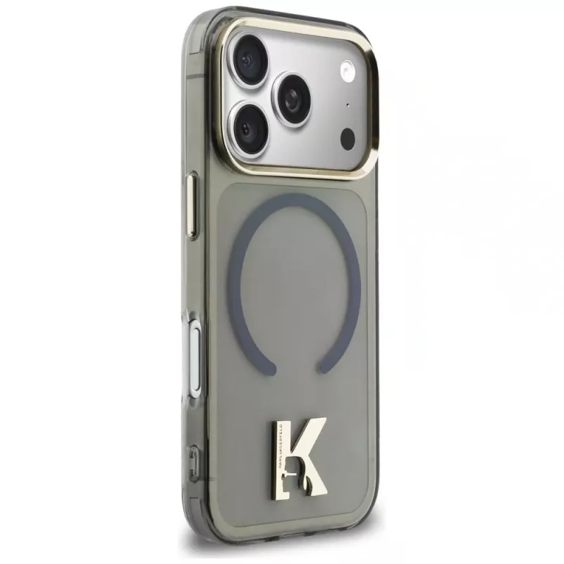 KARL LAGERFELD IML K Head Logo MagSafe-hoesje voor iPhone 17 Pro, zwart