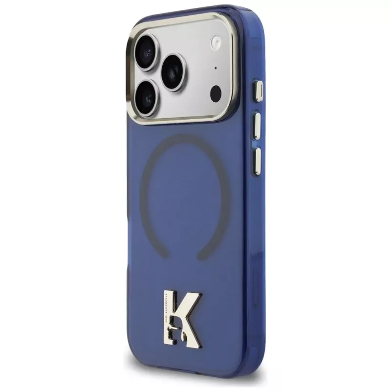 KARL LAGERFELD IML K Head Logo MagSafe-hoesje voor Apple iPhone 17 Pro - blauw