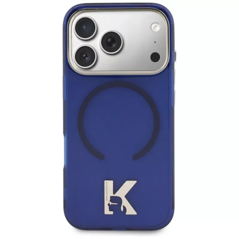 KARL LAGERFELD IML K Head Logo MagSafe-hoesje voor Apple iPhone 17 Pro - blauw