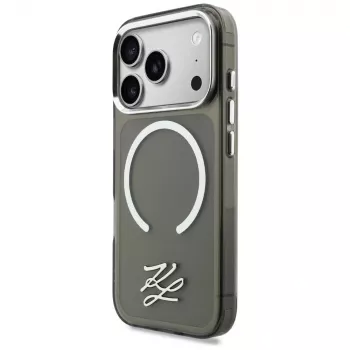 KARL LAGERFELD IML KL Script Logo MagSafe-hoesje voor Apple iPhone 17 Pro Max, zwart