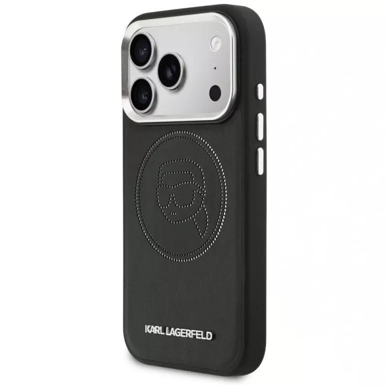KARL LAGERFELD K Head Point Logo MagSafe-hoesje voor Apple iPhone 17 Pro, zwart