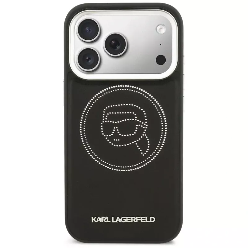 KARL LAGERFELD K Head Point Logo MagSafe-hoesje voor Apple iPhone 17 Pro, zwart
