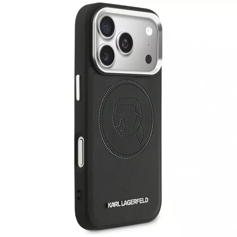 KARL LAGERFELD K Head Point Logo MagSafe-hoesje voor Apple iPhone 17 Pro, zwart