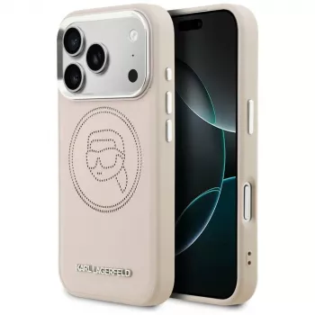 KARL LAGERFELD K Head Point Logo MagSafe-hoesje voor iPhone 17 Pro Max, roze