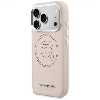 KARL LAGERFELD K Head Point Logo MagSafe-hoesje voor iPhone 17 Pro Max, roze