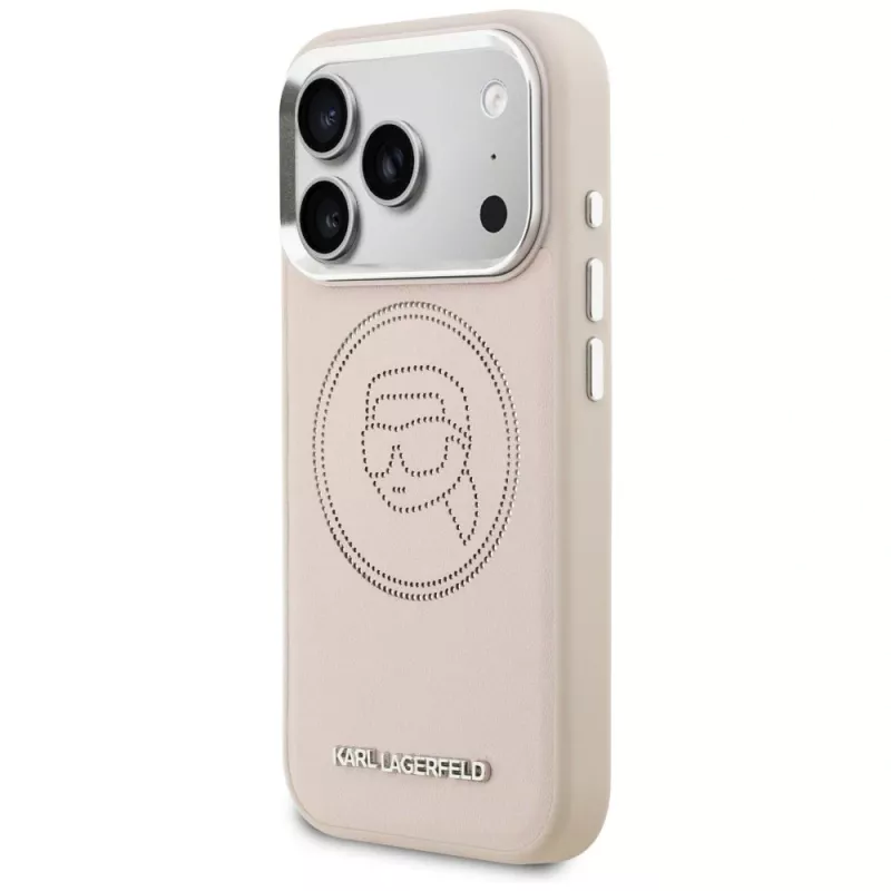 KARL LAGERFELD K Head Point Logo MagSafe-hoesje voor iPhone 17 Pro Max, roze