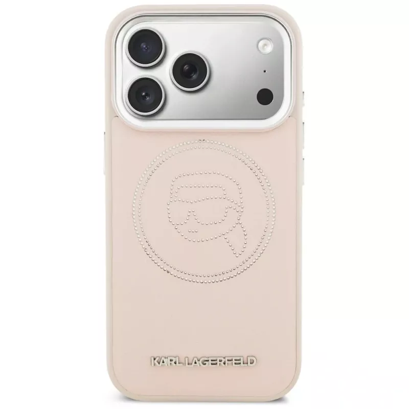 KARL LAGERFELD K Head Point Logo MagSafe-hoesje voor iPhone 17 Pro Max, roze