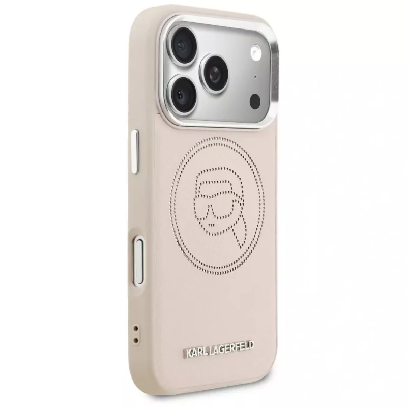 KARL LAGERFELD K Head Point Logo MagSafe-hoesje voor iPhone 17 Pro Max, roze