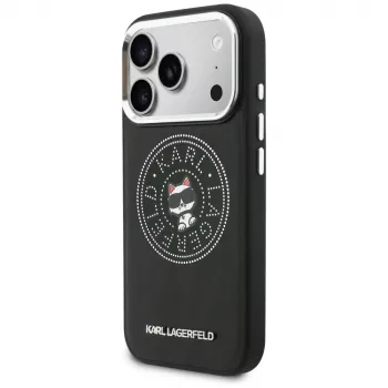 KARL LAGERFELD Point & Choupette Sketch MagSafe-hoesje voor iPhone 17 Pro Max, zwart