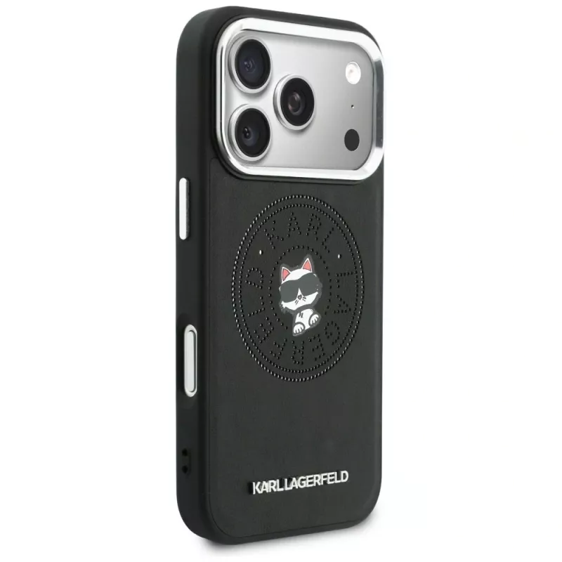 KARL LAGERFELD Point & Choupette Sketch MagSafe-hoesje voor iPhone 17 Pro Max, zwart