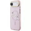 KARL LAGERFELD IML Choupettes KarlScript Logo MagSafe-hoesje voor iPhone Air, roze