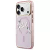 Karl Lagerfeld IML Choupettes KarlScript Logo MagSafe-hoesje voor Apple iPhone 17 Pro, roze