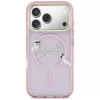 Karl Lagerfeld IML Choupettes KarlScript Logo MagSafe-hoesje voor Apple iPhone 17 Pro, roze