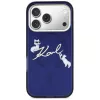 KARL LAGERFELD IML Choupettes KarlScript Logo MagSafe-hoesje voor Apple iPhone 17 Pro Max - blauw