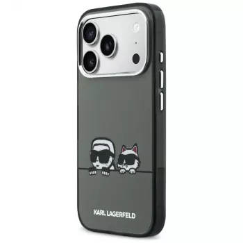 KARL LAGERFELD IML Karl & Choupette Peekaboo Logo MagSafe-hoesje voor Apple iPhone 17 Pro, zwart